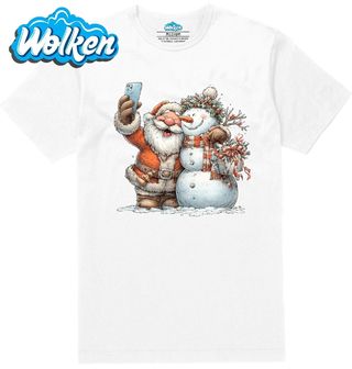 Pánské tričko  Selfie Santy a Sněhuláka.jpg