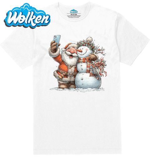 Obrázek produktu Pánské tričko Selfie Santy a Sněhuláka