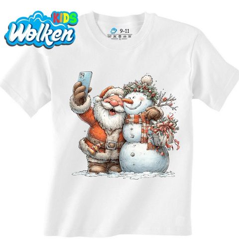 Obrázek produktu Dětské tričko Selfie Santy a Sněhuláka