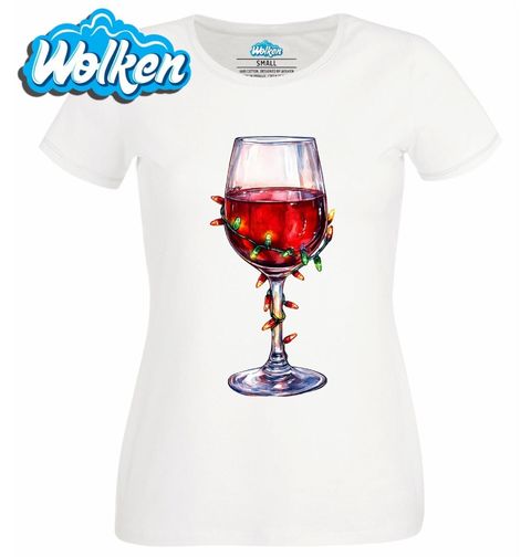 Obrázek produktu Dámské tričko Vánoční Víno ve Světýlkách