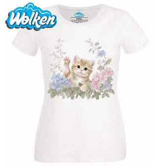 Dámské tričko  Malé Kotě mezi Květinami.jpg