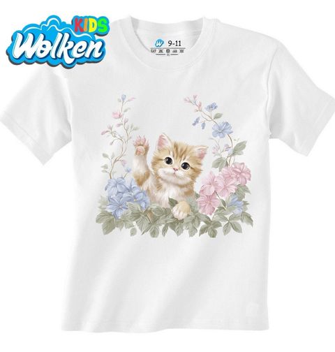 Obrázek produktu Dětské tričko Malé Kotě mezi Květinami