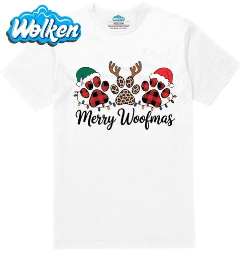 Obrázek produktu Pánské tričko Vánoční Tlapky Merry Woofmas