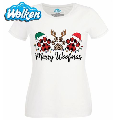 Obrázek produktu Dámské tričko Vánoční Tlapky Merry Woofmas