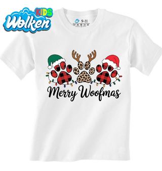 Dětské tričko Vánoční Tlapky Merry Woofmas.jpg