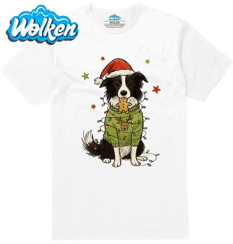 Obrázek produktu Pánské tričko Vánoční Border kolie