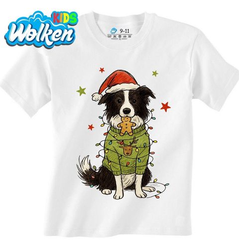 Obrázek produktu Dětské tričko Vánoční Border kolie