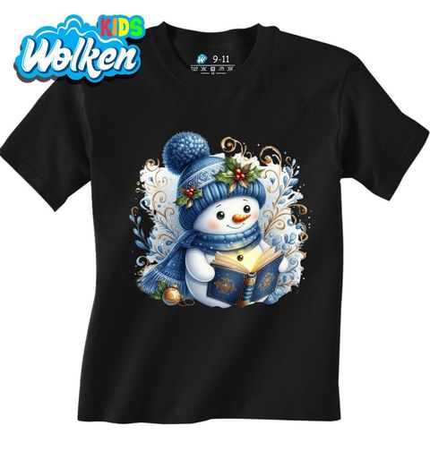 Obrázek produktu Dětské tričko Vánoční Sněhulák s Knihou