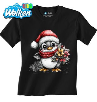 Dětské tričko Vánoční Tučňák s Květinou.jpg