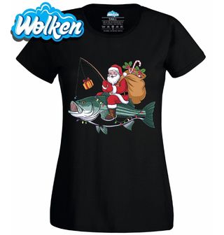 Dámské tričko Vánoční Rybář Santa.jpg