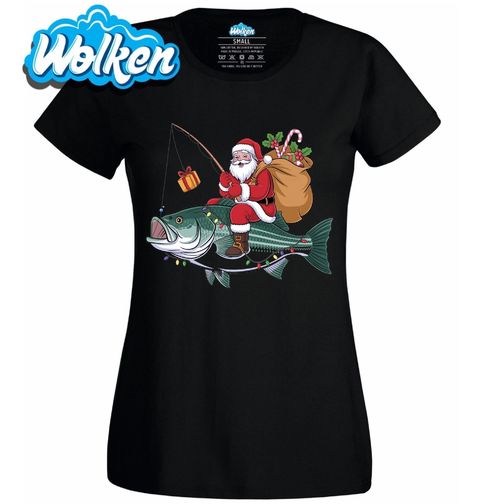 Obrázek produktu Dámské tričko Vánoční Rybář Santa