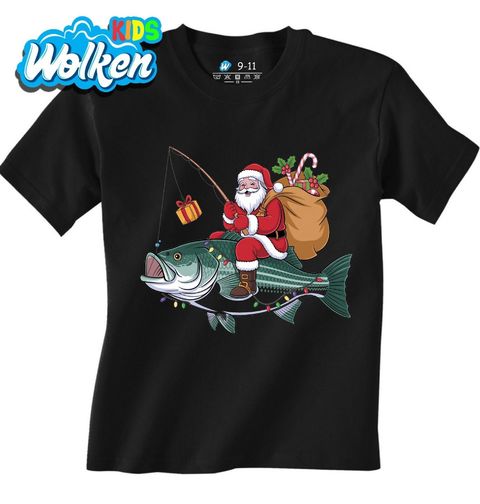 Obrázek produktu Dětské tričko Vánoční Rybář Santa
