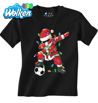 Dětské tričko Vánoční Dabující Santa Fotbalista.jpg