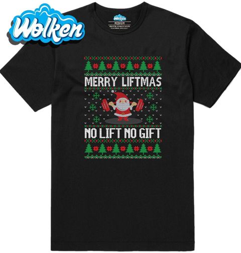 Obrázek produktu Pánské tričko Vánoční Santa v Posilovně Merry Liftmas