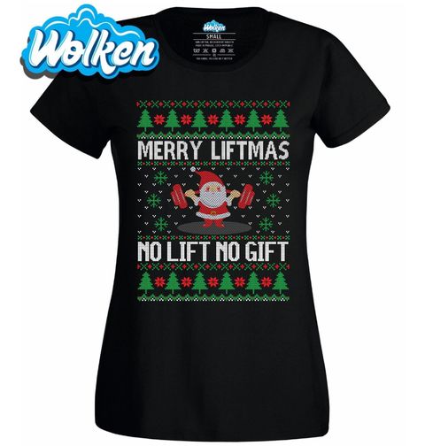 Obrázek produktu Dámské tričko Vánoční Santa v Posilovně Merry Liftmas