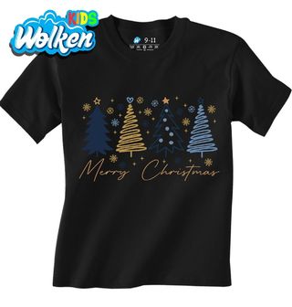 Dětské tričko Elegantní Vánoční Stromečky.jpg