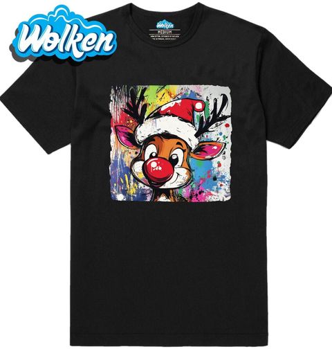 Obrázek produktu Pánské tričko Vánoční Sob Rudolf Graffiti