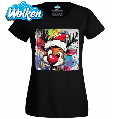 Obrázek produktu Dámské tričko Vánoční Sob Rudolf Graffiti