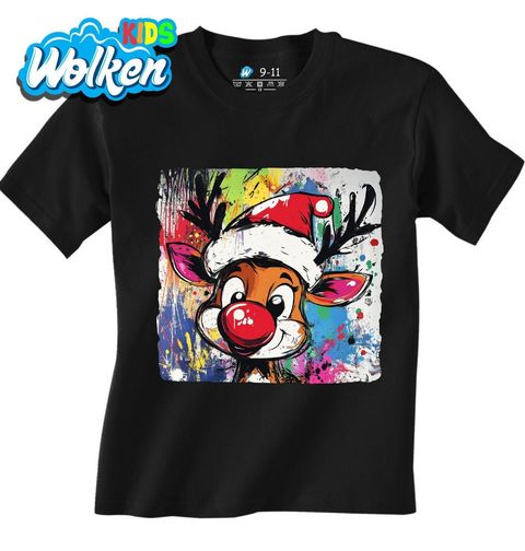 Obrázek produktu Dětské tričko Vánoční Sob Rudolf Graffiti