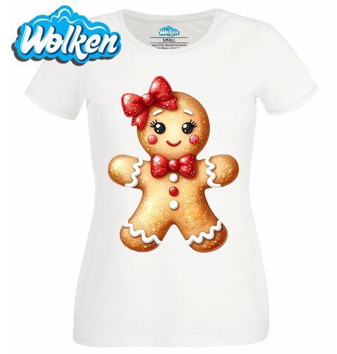 Obrázek produktu Dámské tričko Vánoční Třpytivý Perníček