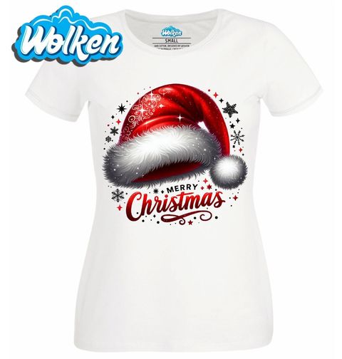 Obrázek produktu Dámské tričko Vánoční Santova Čepice