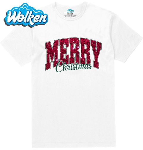 Obrázek produktu Pánské tričko Třpytivé Vánoce Merry Christmas