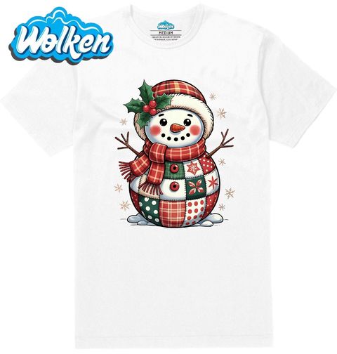 Obrázek produktu Pánské tričko Zaplátovaný Vánoční Sněhulák