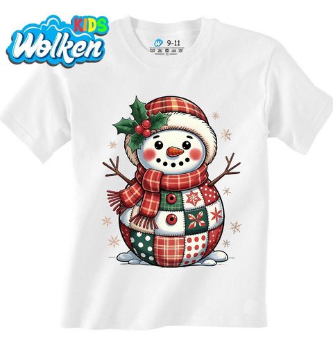 Obrázek produktu Dětské tričko Zaplátovaný Vánoční Sněhulák