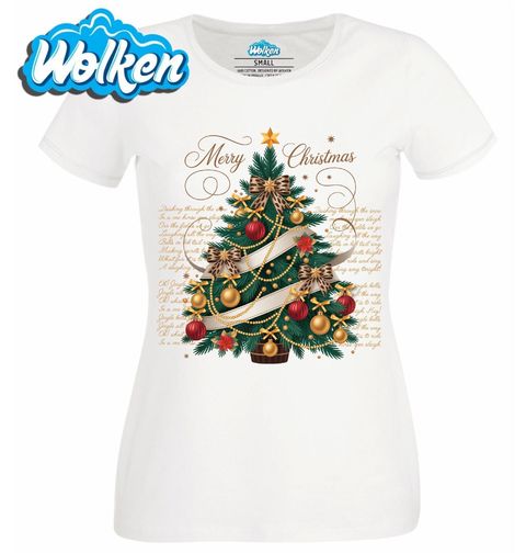 Obrázek produktu Dámské tričko Zlaté Vánoce Merry Christmas