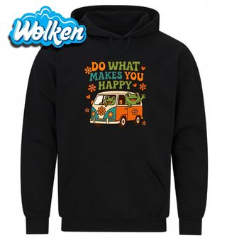 Mikina  Žába v Karavanu Dělej, co tě dělá šťastným.jpg