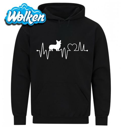 Obrázek produktu Pánská mikina Kardiogram lásky a Corgi