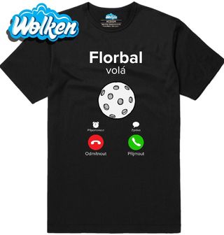 Pánské tričko Florbal volá Phone Call.jpg