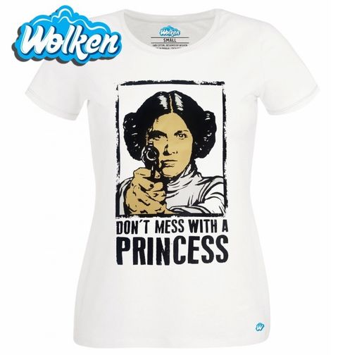 Obrázek produktu Dámské tričko Star Wars "Nezahrávej si s princeznou" Leia