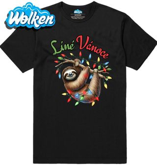 Pánské tričko Líné Vánoce s Lenochodem.jpg