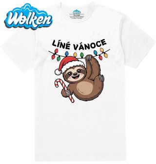 Pánské tričko  Líné Vánoce Mládě Lenochoda.jpg
