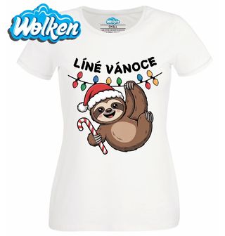 Dámské tričko  Líné Vánoce Mládě Lenochoda.jpg