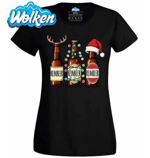 Obrázek produktu Dámské tričko Vánoční Sobí Lahváče REINBEER