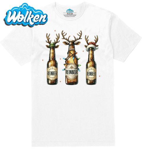 Obrázek produktu Pánské tričko Vánoční Pivo s Parožím Reinbeer