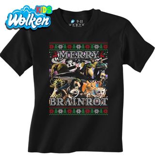 Dětské tričko Vánoční Brainrot Merry Brainrot.jpg