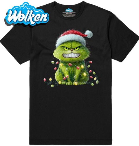 Obrázek produktu Pánské tričko Vánoční Kočka Grinch