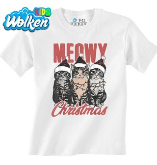 Dětské tričko Kočičí Vánoce Meowy Christmas.jpg