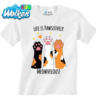 Dětské tričko Life is pawsitively meowvelous!.jpg
