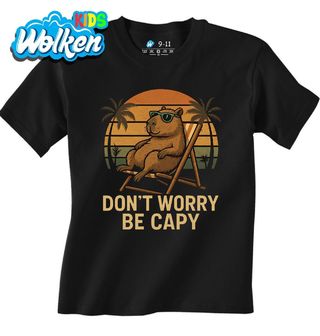 Dětské tričko Kapybara na Lehátku Don’t worry, be capy.jpg