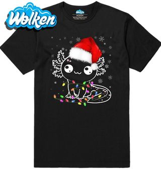 Pánské tričko Vánoční Axolotl plný Světýlek.jpg