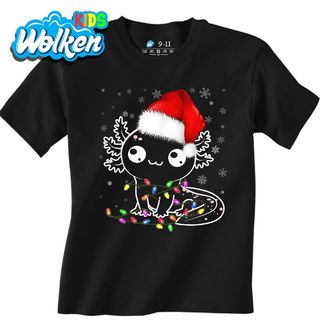 Dětské tričko Vánoční Axolotl plný Světýlek.jpg