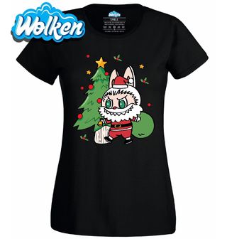 Dámské tričko Vánoční Santa Labubu.jpg