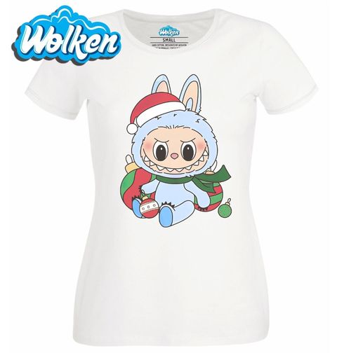 Obrázek produktu Dámské tričko Modrý Vánoční Labubu