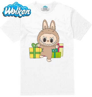 Pánské tričko  Hnědý Vánoční Labubu mezi Dárky.jpg