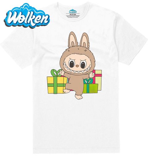 Obrázek produktu Pánské tričko Hnědý Vánoční Labubu mezi Dárky