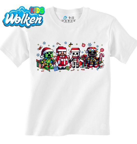 Obrázek produktu Dětské tričko Vánoční Minecraft Postavičky